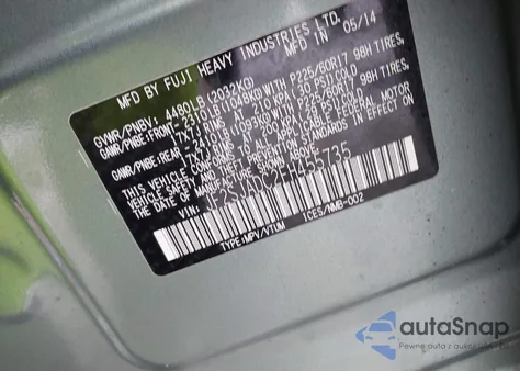 2015 Subaru Forester 2.5I Premium из США, поврежденный, VIN JF2SJADC2FH455735